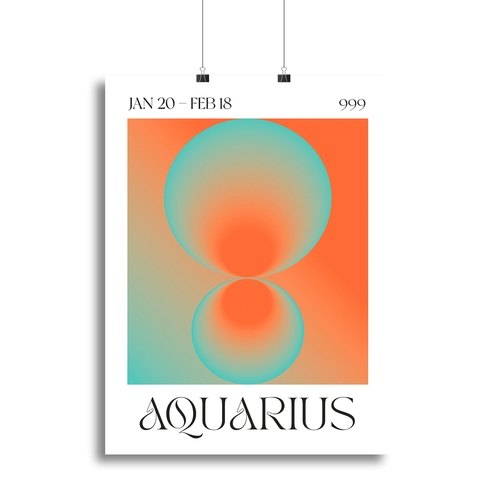 Aquarius Zodiac Insight Poster Canvas Print or Poster