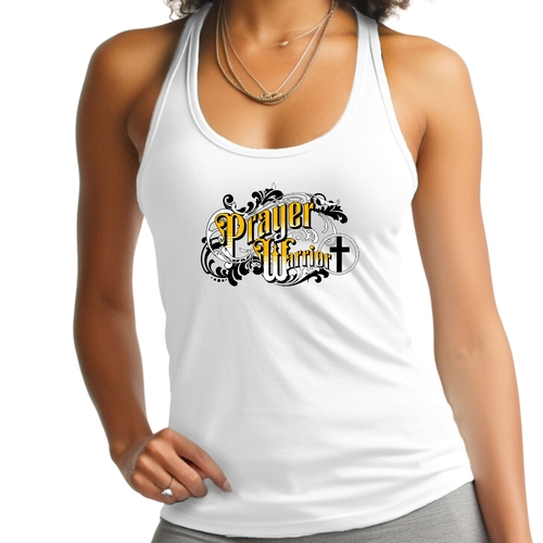 Womens Fitness Tank Top Graphic T-shirt - Prayer Warrior Victorian
