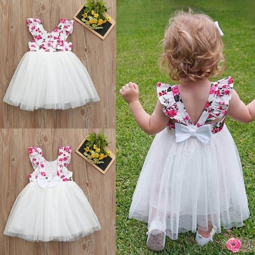Toddler Kids Girls Flower Print Sleeveless