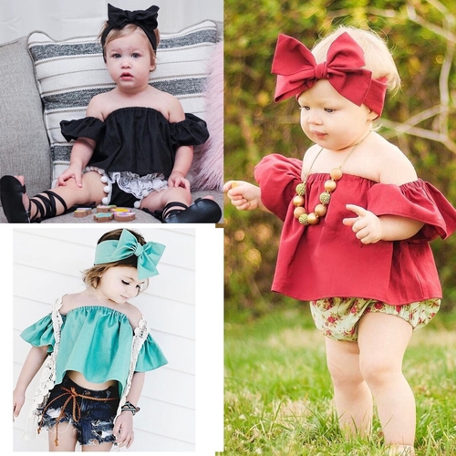 2PC Toddler Kids Baby Girl Outfits Clothes Off