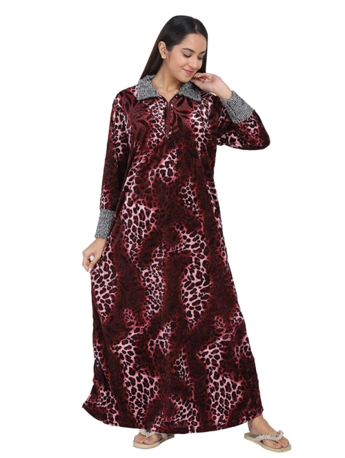 women animal print nighty