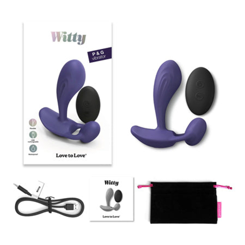 Love to Love Witty Rechargeable Remote-Controlled Silicone P & G