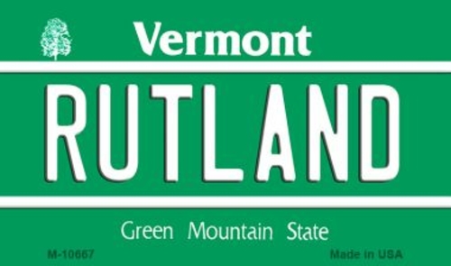 Smart Blonde M-10667 3.5 x 2 in. Rutland Vermont State License Plate N