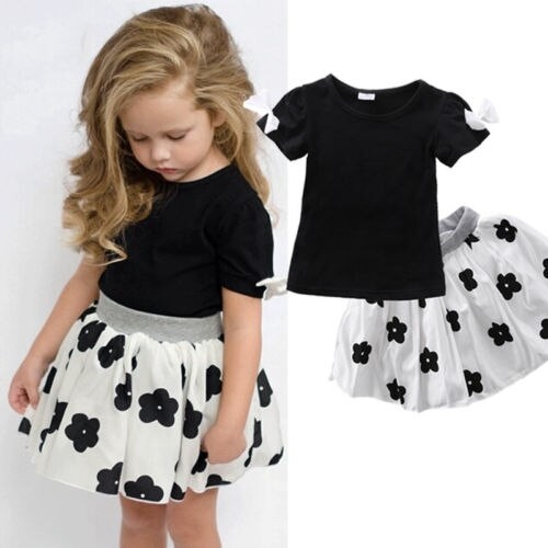 2 Pcs Fashion Kids Baby Girls Toddler Clothes 