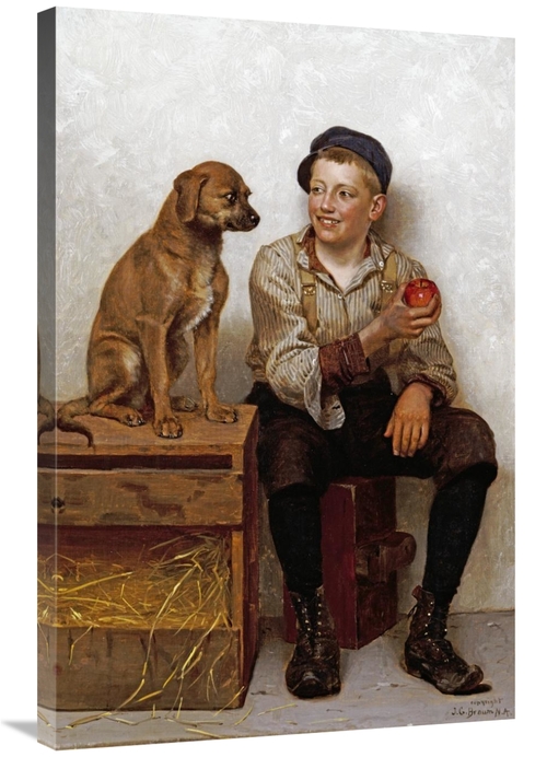 Global Gallery GCS-267791-36-142 36 in. Teasing the Pup Art Print - Jo