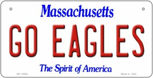 Smart Blonde BP-12825 3 x 6 in. Go Eagles Novelty Metal Bicycle Plate