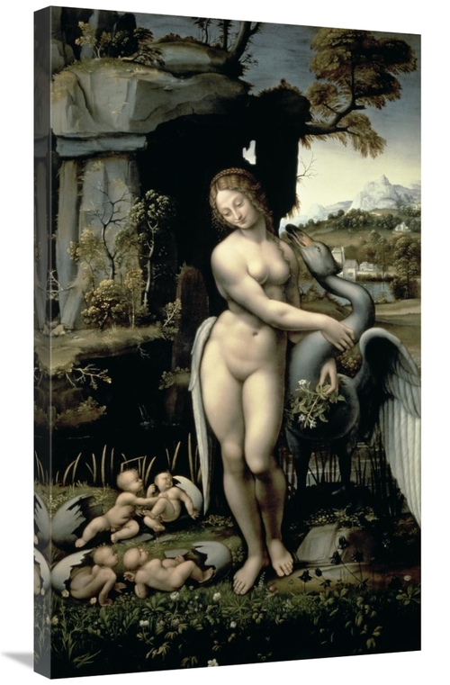 Global Gallery GCS-281938-36-142 36 in. Leda & the Swan Art Print - Le