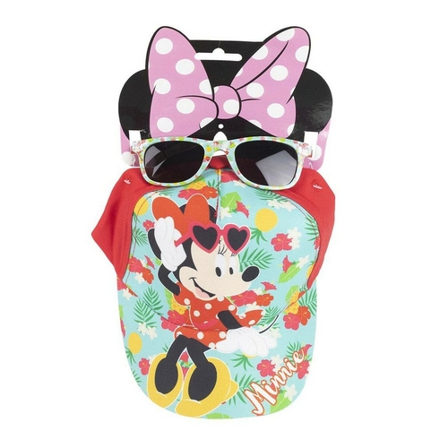 Set of cap and sunglasses Minnie Mouse Hat Sunglasses Turquoise (53