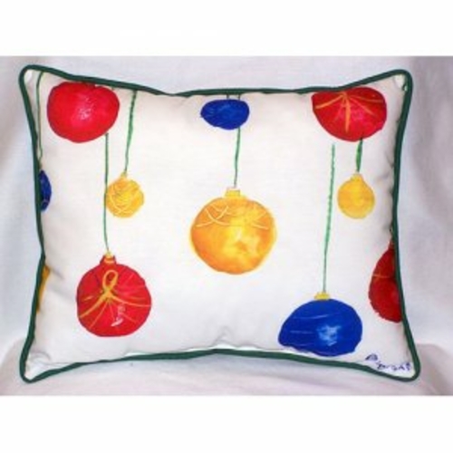 Betsy Drake ZP294 Christmas Ornaments Indoor & Outdoor Throw Pillow- 2