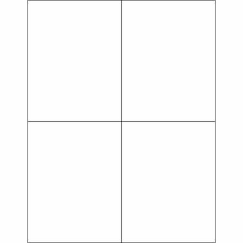 Box Partners LL269 4.25 x 5.5 in. White Removable Rectangle Laser Labe