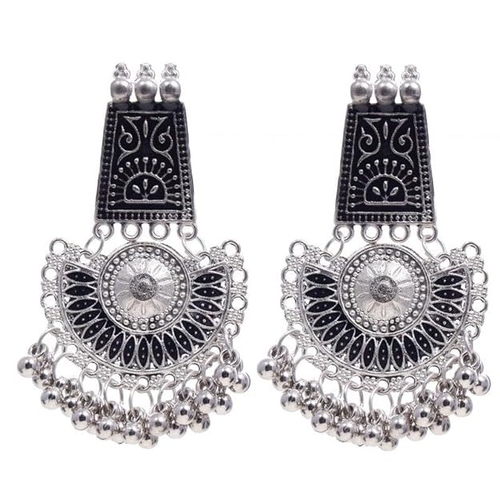 CE Alloy Oxidised Jewellery Jhumkas set,traditional Brass Silver