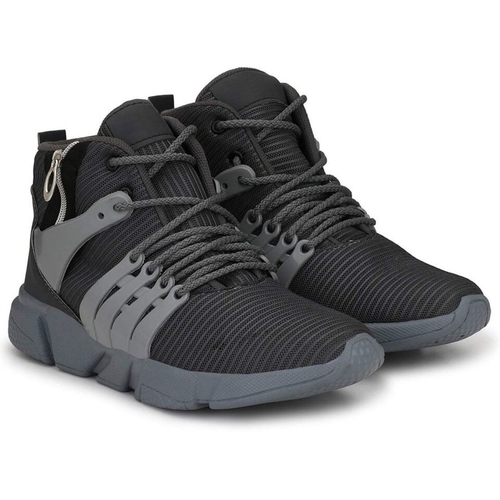 Generic Men Grey,Black Color Mesh Material  Casual