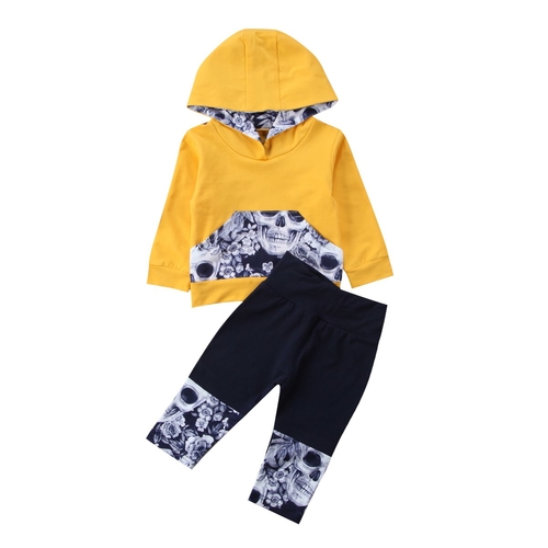 Skull Flower Spring New Baby Girls Long