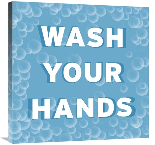 Global Gallery GCS-453841-3030-142 30 x 30 in. Bathroom Signs - Bubble