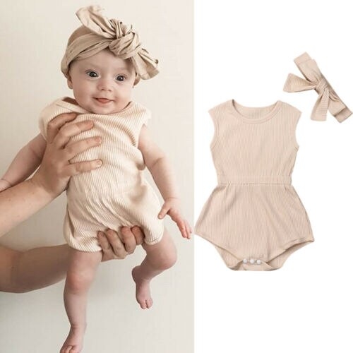 Pudcoco Cute Infant Kid Baby Girl Romper Simple