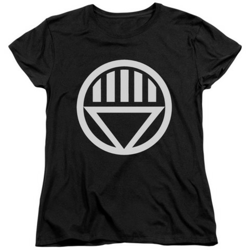 Trevco Green Lantern-Black Lantern Logo Short Sleeve Womens Tee, B