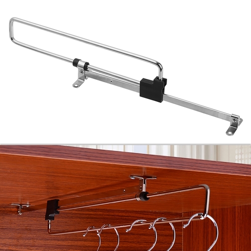 1PC Household Wardrobe Hang Hanging Rod Telescopic