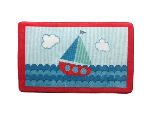 Borders Unlimited 90031 Ahoy Sailboat Bathroom Mat