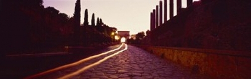 Panoramic Images PPI65295L Ruins along a road at dawn  Roman Forum  Ro
