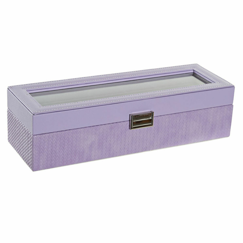 Jewelry box DKD Home Decor 8424001859894 33 x 11 x 9 cm Crystal Lilac