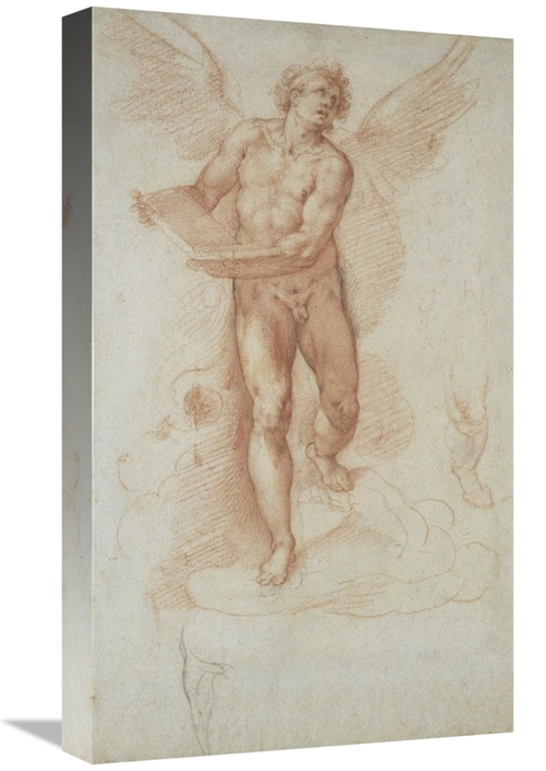 Global Gallery GCS-456098-22-142 22 in. An Angel Holding a Book - Thre