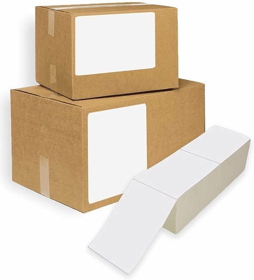 4000 Pack Direct Thermal Fanfold Labels 4" x 6" Freezer Grade,