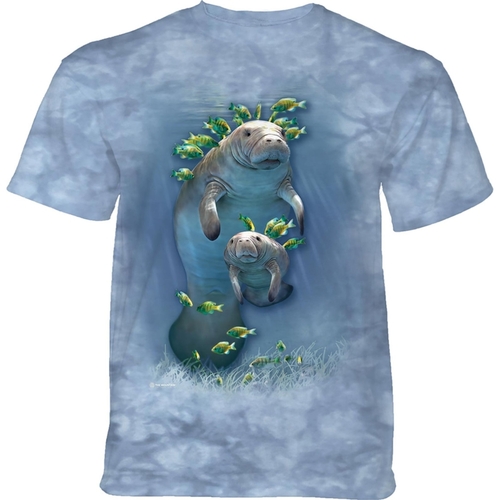 The Mountain 1065407 Sea Cow & Calf Aquatic Animal T Shirt for Adult&#