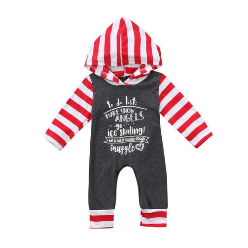 Casual Newborn Baby Girl Boy Unisex Stripes Gray