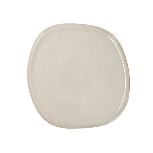 Flat plate Bidasoa Ikonic Ceramic White (26,5 x 25,7 x 1,5 cm) (Pack