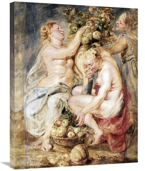 Global Gallery GCS-282782-30-142 30 in. Ceres & Two Nymphs with a Corn