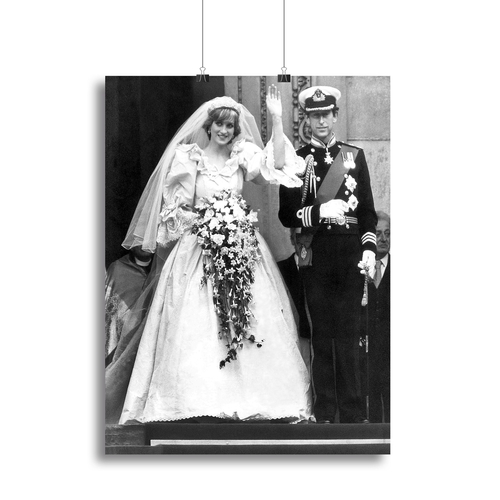 Princess Diana and Prince Charles at their wedding St Pauls Canvas