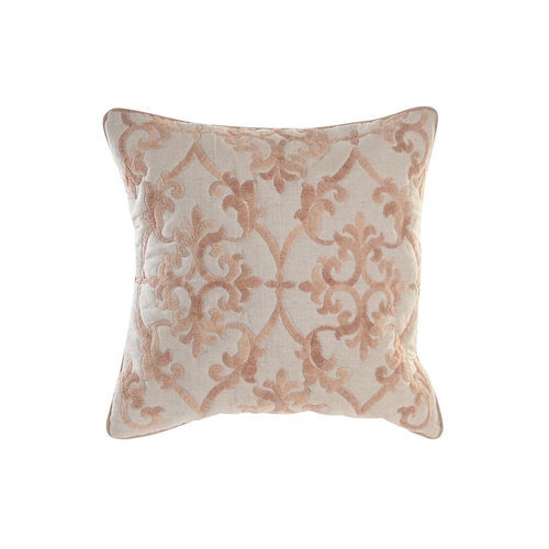 Cushion DKD Home Decor 50 x 15 x 50 cm Beige Pink Aluminium