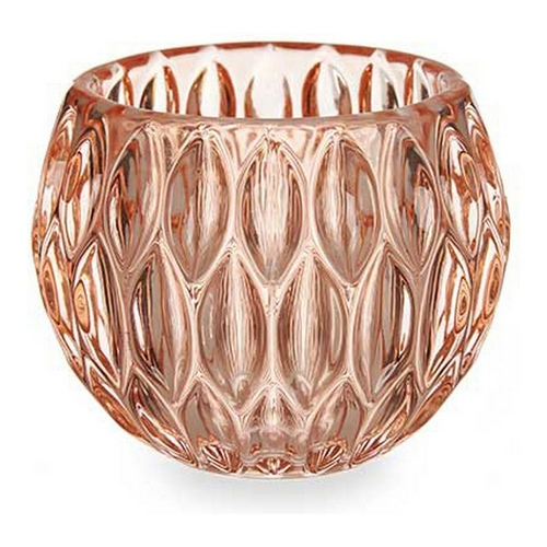 Candleholder Hexagonal 11 x 9 x 11 cm Crystal Copper