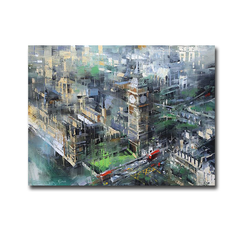 Artistic Home Gallery 1216H475IG London Green - Big Ben by Mark Lague 