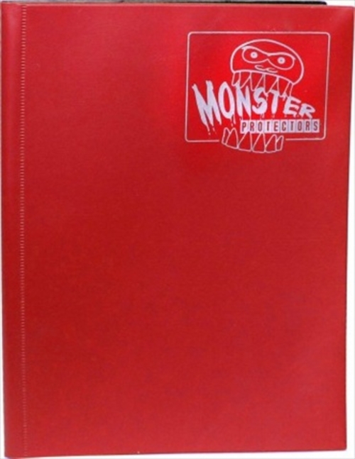 Monster Binders 4PMRD Binder 4 Pocket Monster - Matte Red