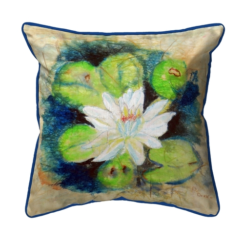 Betsy Drake SN496 12 x 12 in. Water Lily on Rice Small Indoor & Outdoo