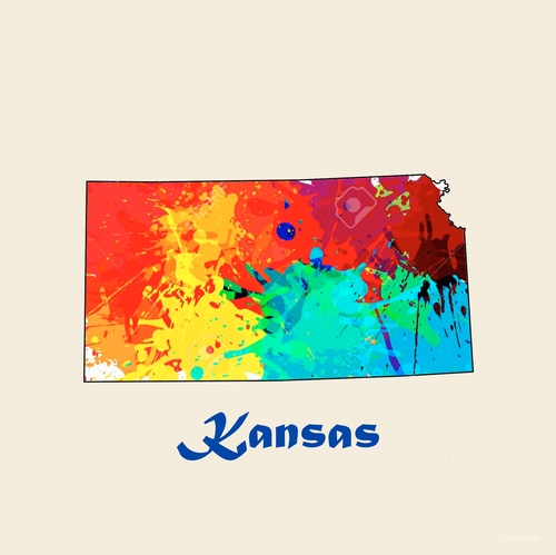 State Of Kansas A 3 Inch Diameter Patches