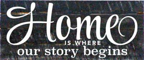 North American Art RE1077b 14 x 7 in. Home Is Where Our Story Begins P