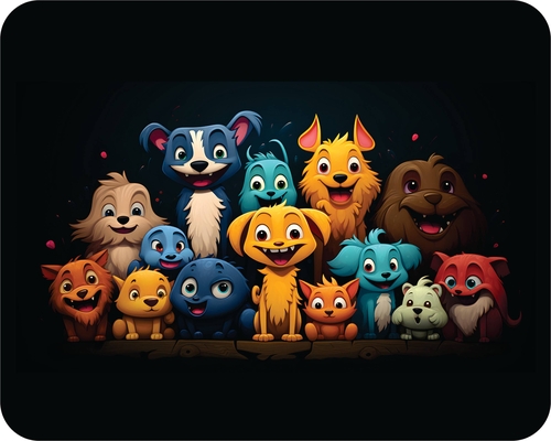 For KIds cartoon Dogs pets  Art Mouse Pad