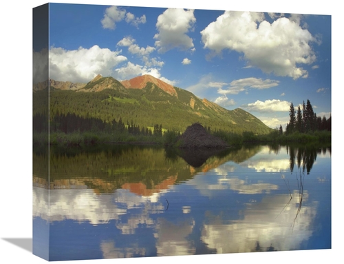 Global Gallery GCS-396684-16-142 16 in. Avery Peak Reflected in Beaver