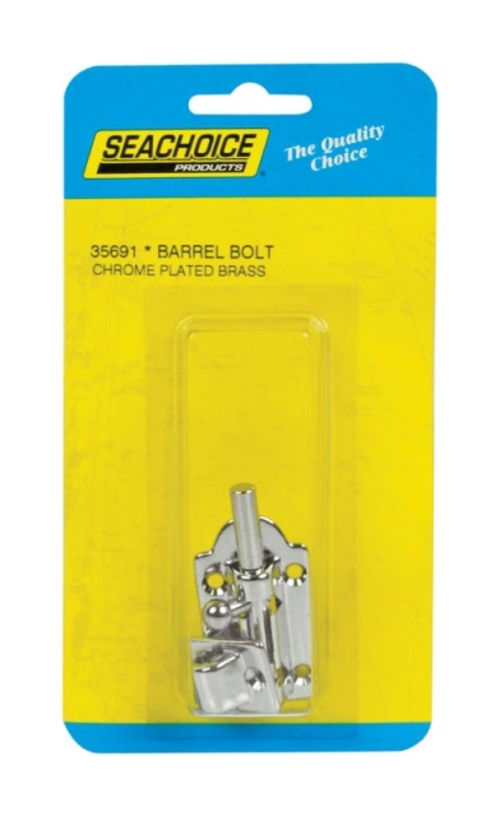 Seachoice 35691 Barrel Bolt  Chrome Plated Brass - 2.5 x 0.25 in.