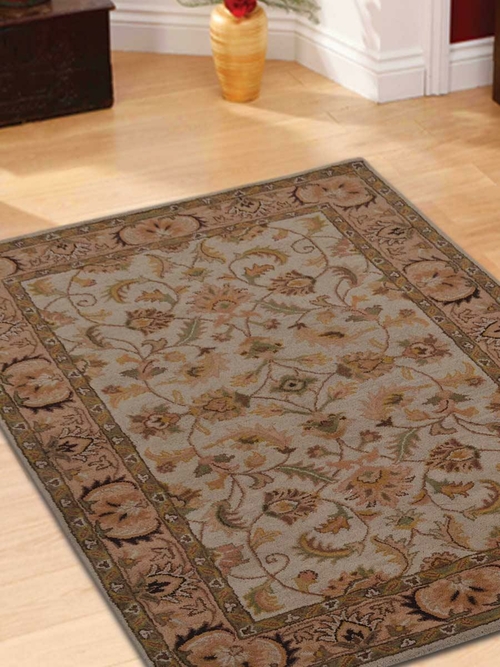 Glitzy Rugs UBSK0BG09T0117A9 Hand Tufted Wool 5 x 8 ft. Rectangle Area