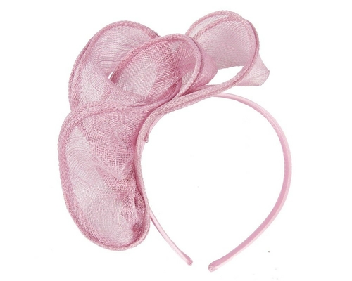 Pleated pink fascinator