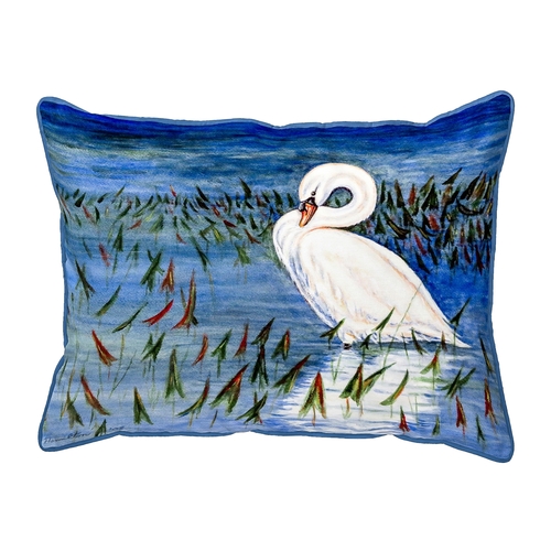 Betsy Drake SN777 12 x 12 in. Mute Swan Small Pillow