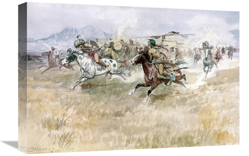 Global Gallery GCS-279974-22-142 22 in. Indian Ambush Art Print - Char
