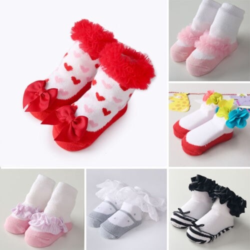 Brand New Cute Newborn Baby Cotton Socks Lace