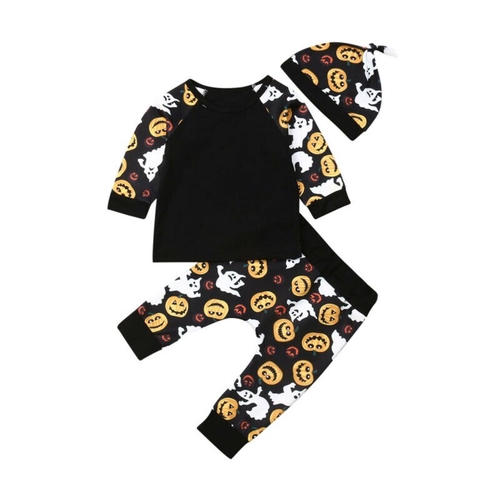 Pudcoco Autumn 3PCs Halloween Dress Toddler kids