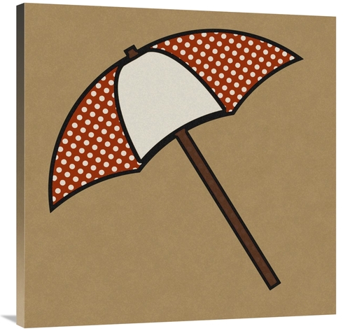 Global Gallery GCS-454907-3636-142 36 x 36 in. Summer Fun - Umbrella A