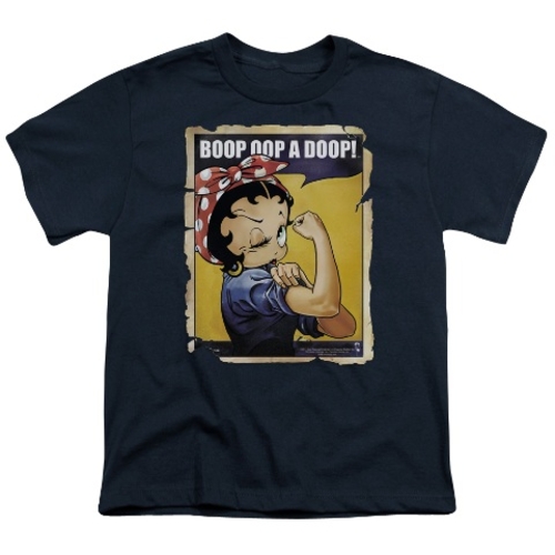 Trevco Boop-Power - Short Sleeve Youth 18-1 Tee - Navy- Extra Large