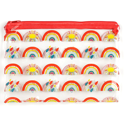 Clear PVC Pencil Case - Somewhere Rainbow